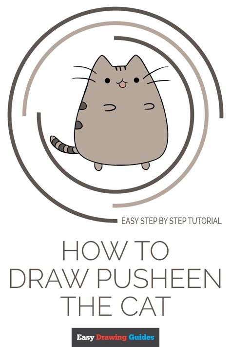 How To Draw Pusheen The Cat Really Easy Drawing Tutorial Classic Guides