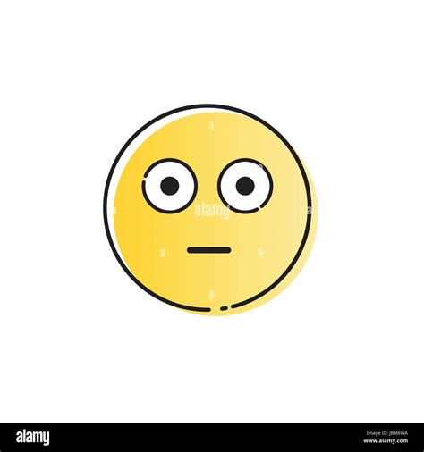 Yellow Cartoon Face Shocked People Emotion Icon Stock Vector Image
