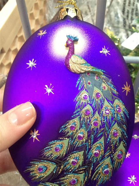 Christmas 2012 Peacock Ornament At Stats Pasadena Ca Purple