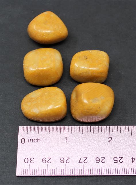 Yellow Jasper Tumbled Stones Choose 2 Oz 4 Oz 8 Oz Or 1 Lb Bulk Lots