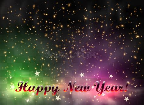 Happy New Year Light Glow Effect Stars Vector Sparkles On Transparent