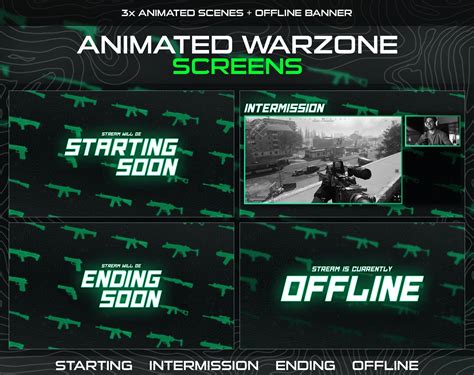 Animated Twitch Warzone Screens Stream Screens For Call Of Etsy In