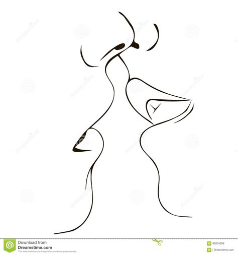 Line art drawing one continuous lineart of a hand holding minimalist style. Realationship Between Man And Woman, Lips And Kiss Stock ...