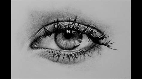 Schnelle Fotorealistische Zeichnung Von Einem Auge A Realistic Eye
