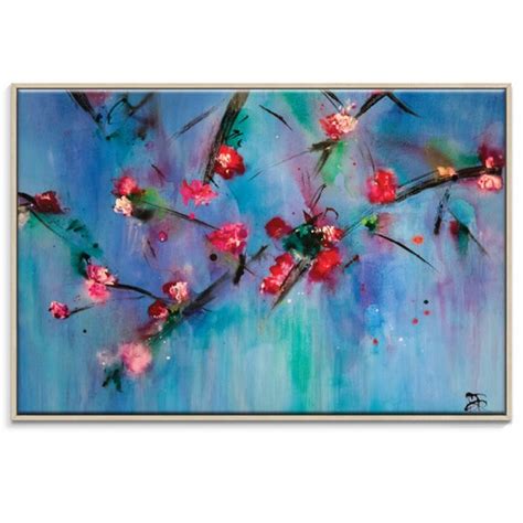 Our Artists Collection Cherry Blossoms Abstract Wall Art Temple