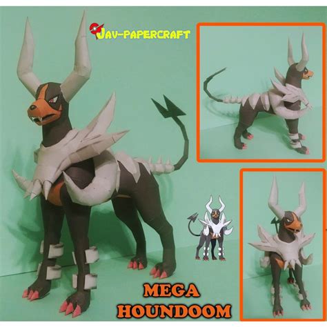 Jual Pokemon Mega Houndoom Papercraft Shopee Indonesia