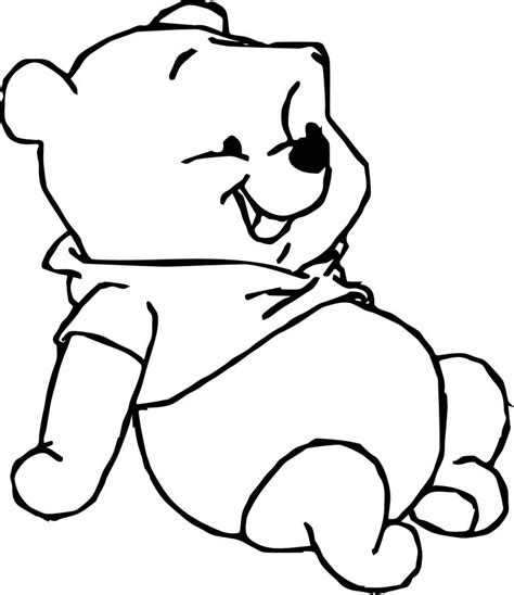 Baby Pooh Rest Coloring Page