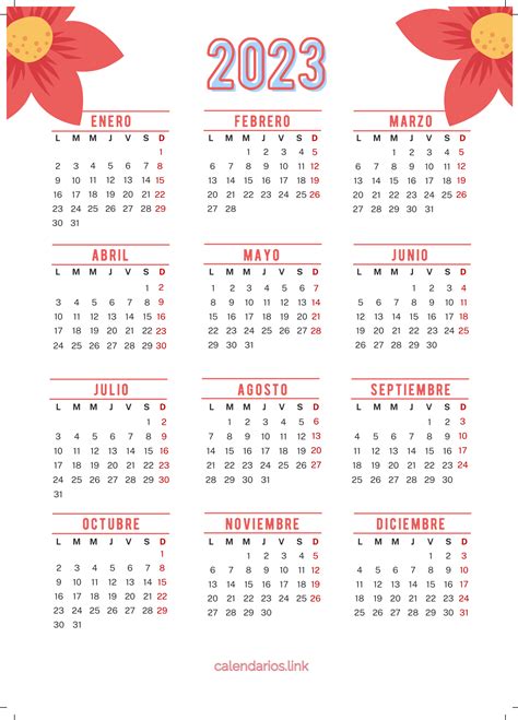 Calendarios 2023 Para Imprimir Calendarios