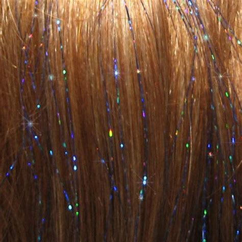 48 Hair Tinsel Extensions 310 Strands Holographic Sparkle Shiny