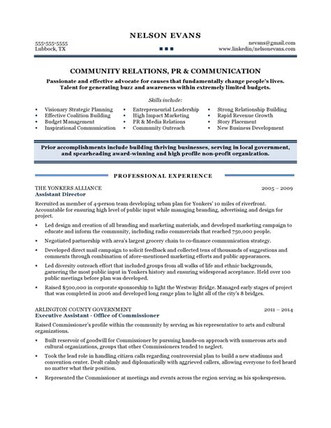 Community Relations Manager Resume Sample Blue Sky Resumes