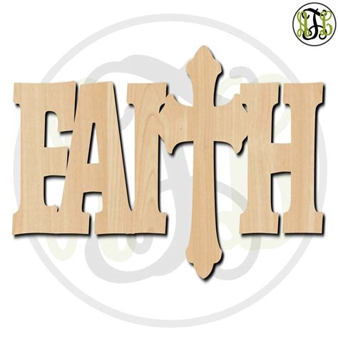 Faith 2 290201 Religious Cutout unfinished wood cutout | Etsy