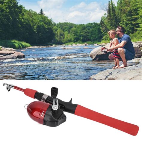 Mgaxyff Protable Fishing Pole Kit Set Ultralight Rod Hook Bait Fishers