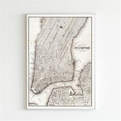 1850 Map Of New York City Etsy