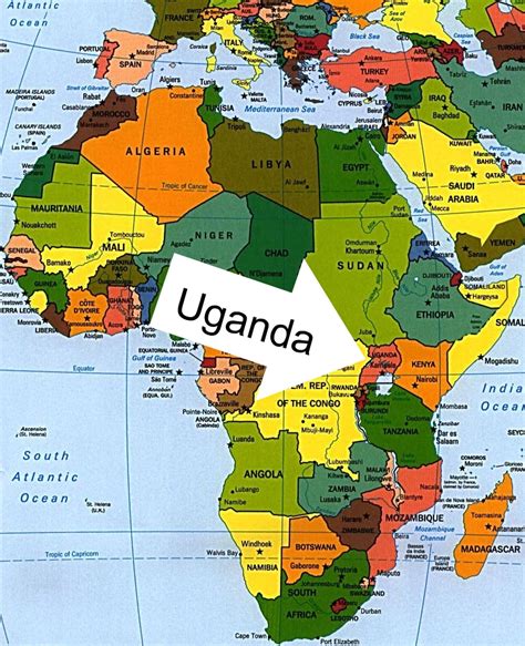 World Map Uganda Map Of Uganda Showing The Major Town