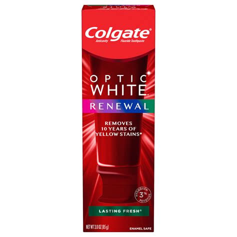Colgate Optic White Renewal Teeth Whitening Toothpaste Lasting Fresh