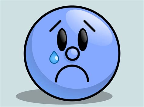 Sad Blue Face Emoji 🌈sad Face Facecyanblue Hd Png Download