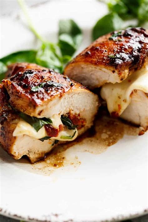 Stuffed chicken breast is a great meal for families, couples, and large groups. Caprese Stuffed Balsamic Chicken - Cafe Delites