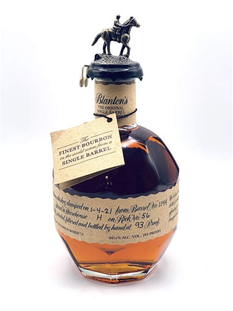 Blantons Single Barrel Kentucky Bourbon Whiskey 750ml 93 Proof