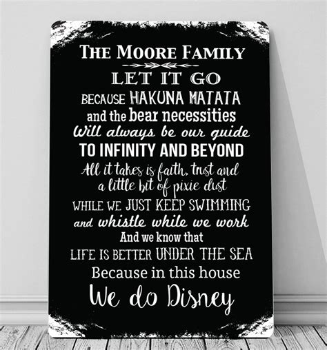In This House We Do Disney Personalised Metal Sign