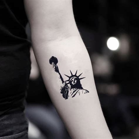 Statue Of Liberty Best New York Temporary Tattoo Sticker Set Of 2