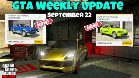 Gta Weekly Update Today 22 September 2 New Cars Launched Massive