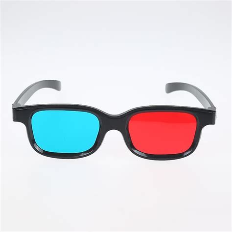 Othmro Red Blue 3d Glasses Black Plastic Frame Resin Lens Simple Style 3d Movie Game Red Cyan
