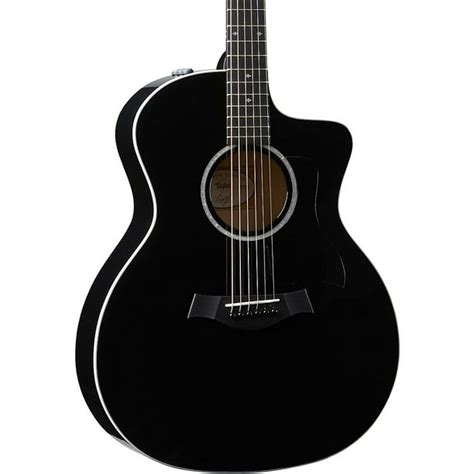 Taylor 214ce Blk Dlx Grand Auditorium Acoustic Electric Guitar Black