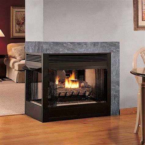 Multifunction Double Sided Ventless Gas Fireplace Smell Insert Is Dividing Decorative Dining