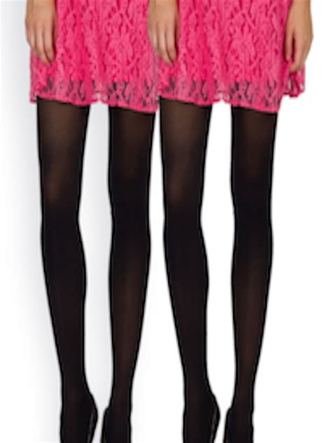 Buy Golden Girl Set Of Two Black Stockings - Stockings for Women 432862 ...