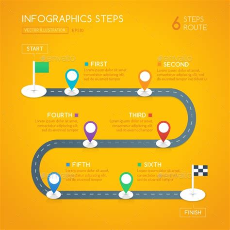 Milestone Infographics 6 Steps By Zoljo Graphicriver
