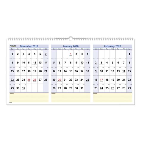 Quicknotes Three Month Wall Calendar By At A Glance® Aagpm1528