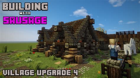 Minecraft Building With Sausage Village Upgrade 4 Stables
