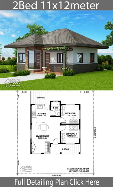 2 Bedroom Bungalow House Plan And Design Home Design Ideas