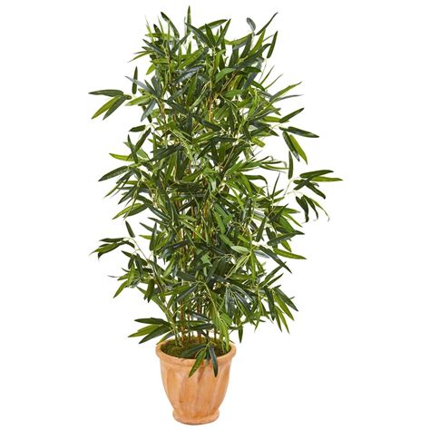 45 Bamboo Artificial Tree In Terra Cotta Planter Real Touch Uv