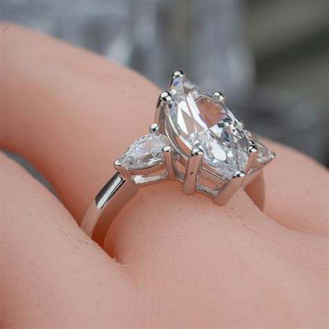 816mm Marquise Cut Engagement Ring Anniversary Ring Wedding Etsy