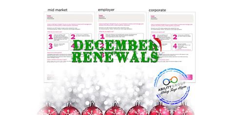 December Renewals Ability Group Workers Compensation Health And Safety Specialists