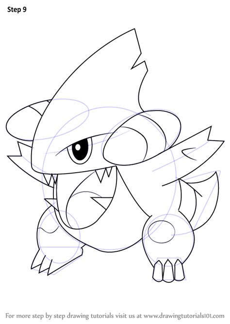 Learn How To Draw Gible From Pokemon Pokemon Step By Step Drawing