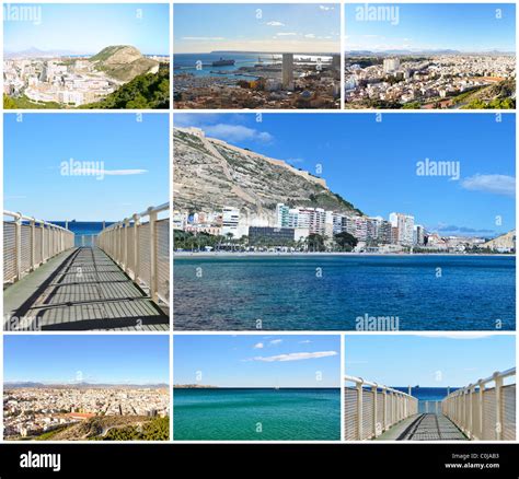 Postcard Of City Alicante Spain Stock Photo Alamy