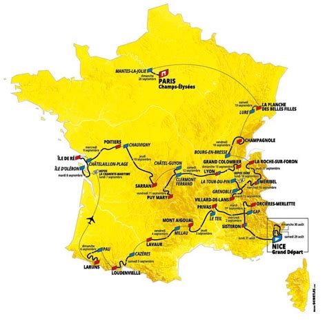 Le tour de france 2021, qui partira le 26 juin de brest, sera très différent de la dernière édition qui était. Tour de France 2020 - Parcours Détaillé Carte Profil villes étapes TDF