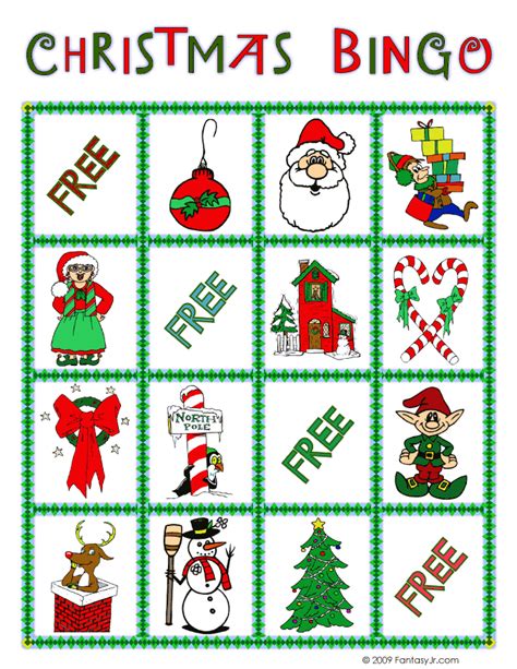 Free Christmas Bingo Game Statstrust