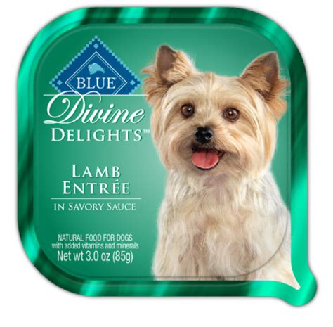 As a group, the brand features an average protein content of 34% and a mean fat level of 29%. Blue Buffalo Blue Divine Delights Small Breed Lamb Single ...