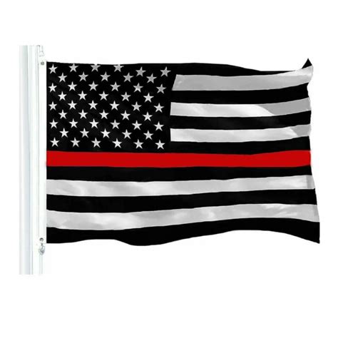 Thin Red Line Flag 3x5 Ft Fire Fighter Firefighter Police American