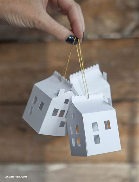 Diy Paper House Christmas Tree Ornament More Cardboard Christmas Tree