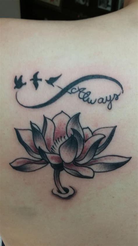 Lotus Flower With Always Infinity Sign Flower Tattoos Tattoos