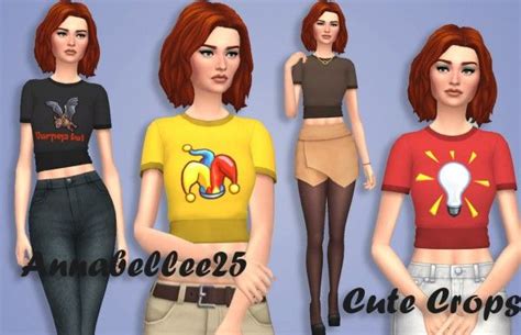 Simsworkshop Cute Crop Top By Annabellee25 • Sims 4 Downloads Sims
