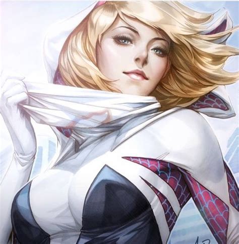 Spider Gwen Art By Stanley Artgerm Lau Spider Gwen Is A Fairly Recent Marvel Comics Hero