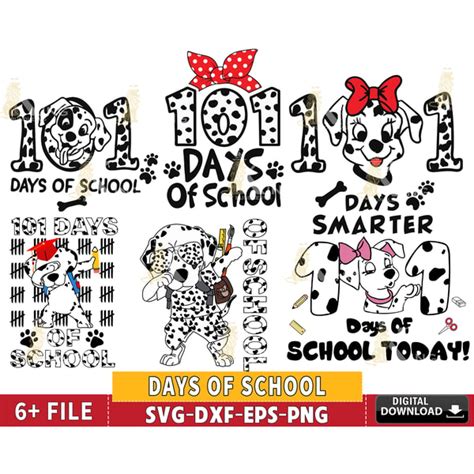 101 Days Of School Dalmatian Dog Svg 101 Days Smarter 101 Inspire