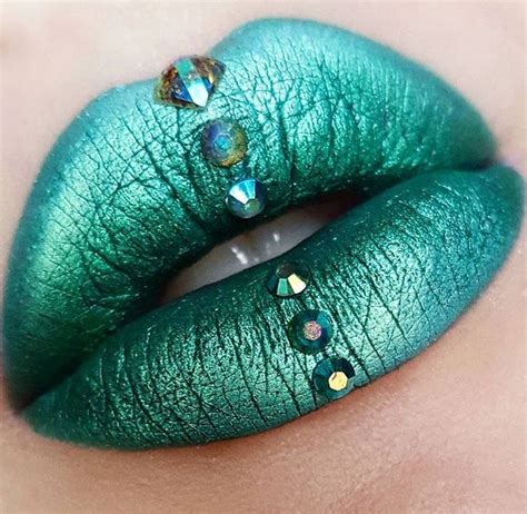 Boca Sereia Lip Art Makeup Lipstick Art Makeup Artist Green Lips