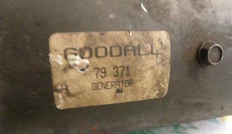 Purchase GOODALL START ALL GENERATOR # 79-371 WITH PULLY GOOD ALL in