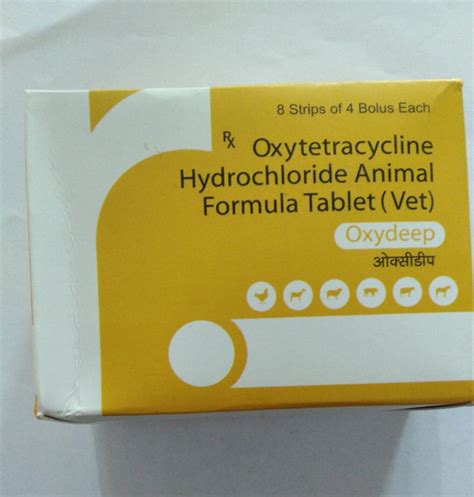 Oxydeep Oxytetracycline Hydrochloride For Hospital Pack Size 8 X 4